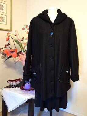 NWOT Tara Vao Tailored Lined Wool Blend Coat Autumn Winter Outerwear Women L